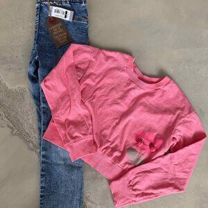 6T outfit t-shirt and legging jeans